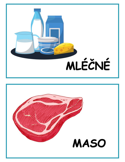 Nakupujeme! Hra na obchod s kartičkami a penězi (25 stran)
