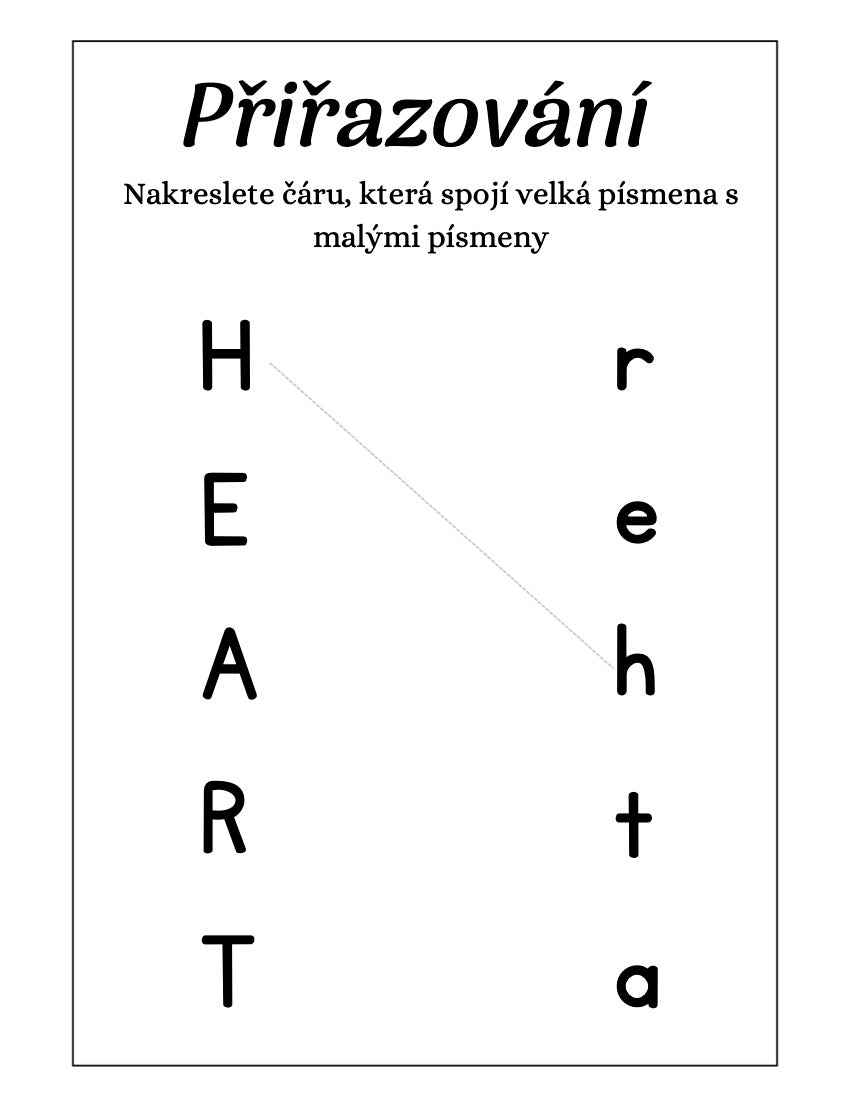 Pracovní listy pro děti – Abeceda, psaní a přiřazování (116 stran)