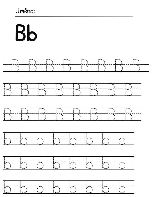Pracovní listy pro děti – Abeceda, psaní a přiřazování (116 stran)