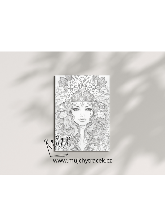 Královské omalovánky – Magické portréty dívek (11 stran)