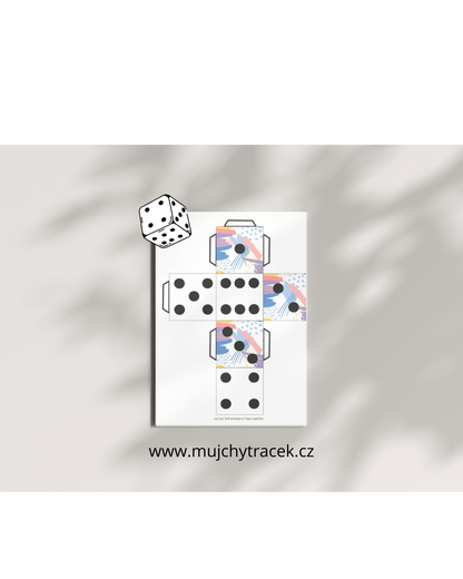 Zábavné deskové hry k vytištění + vlastní hrací kostky (66 stran)