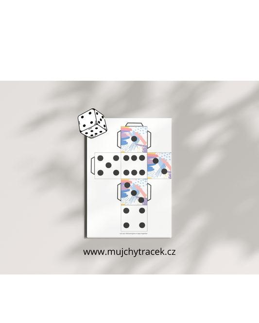 Zábavné deskové hry k vytištění + vlastní hrací kostky (66 stran)