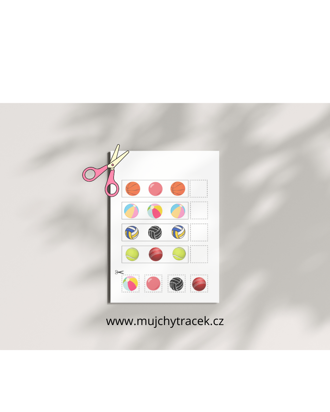 Vystrihování a přiřazování – Logické úkoly pro děti (52 stran)