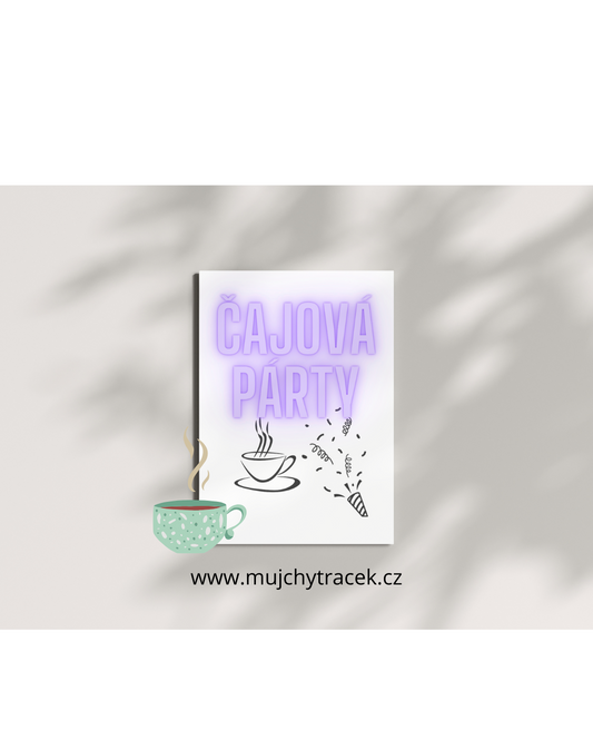 Čajová párty - hra: Vystřihni si menu, čajové sáčky a dobroty