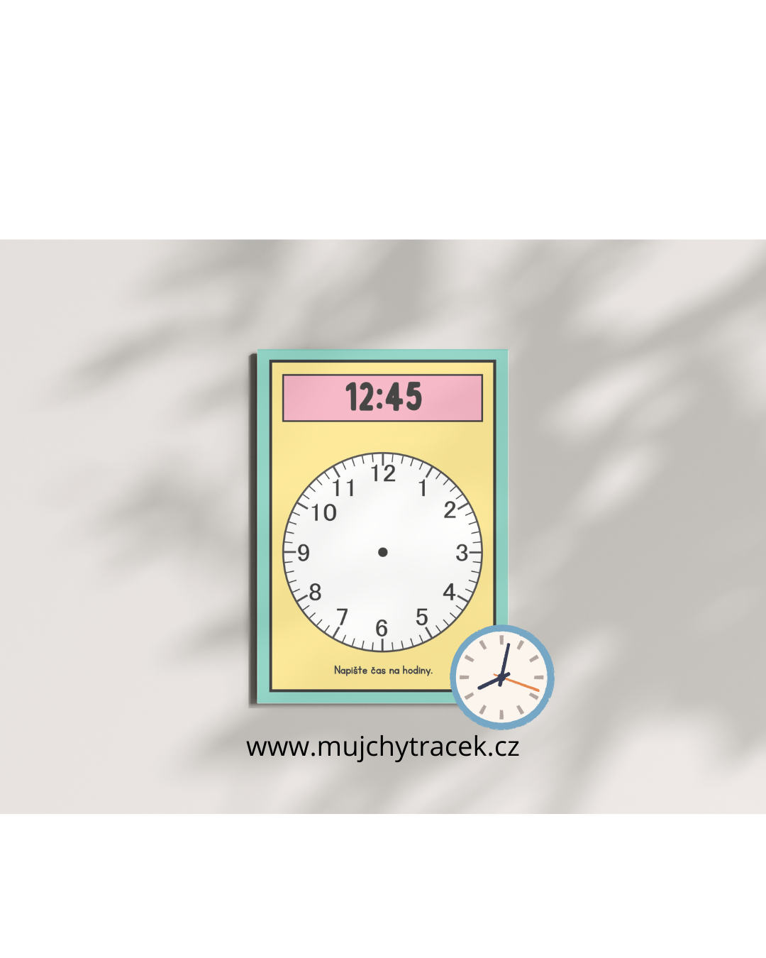Hodiny a čas – Kreslení ručiček podle zadaného času (35 stran)