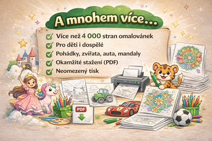 Omalovánky kompletní sbírka - 4000+ stran PDF