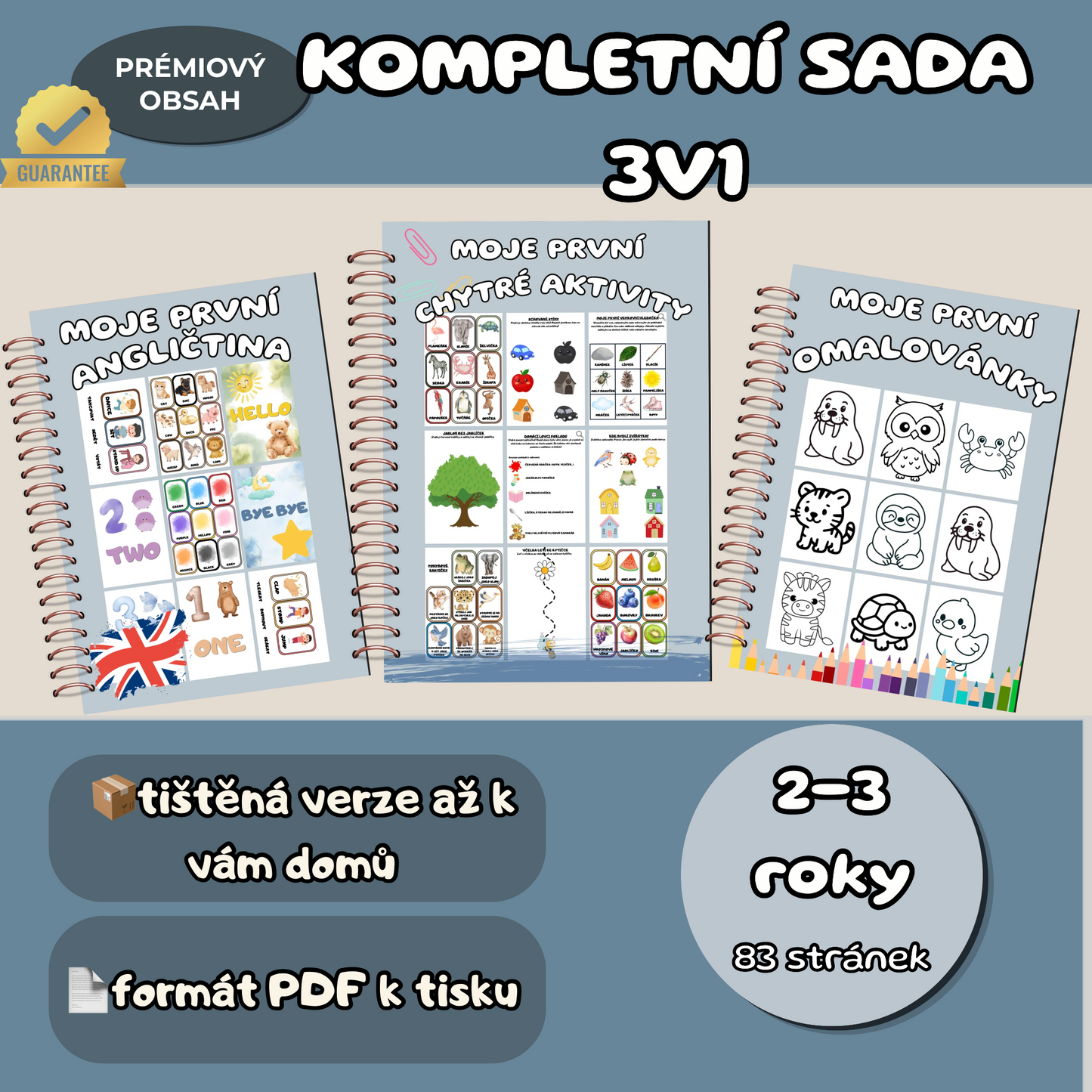 Velká sada prvních aktivit 3v1 (2–3 roky) | Kompletní sada sešitů