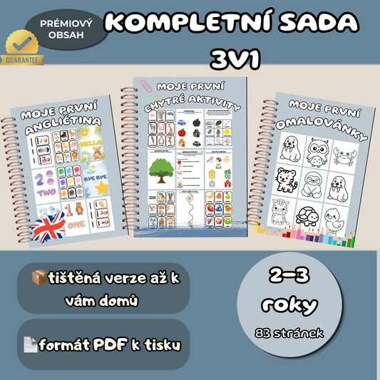 Velká sada prvních aktivit 3v1 (2–3 roky) | Kompletní sada sešitů