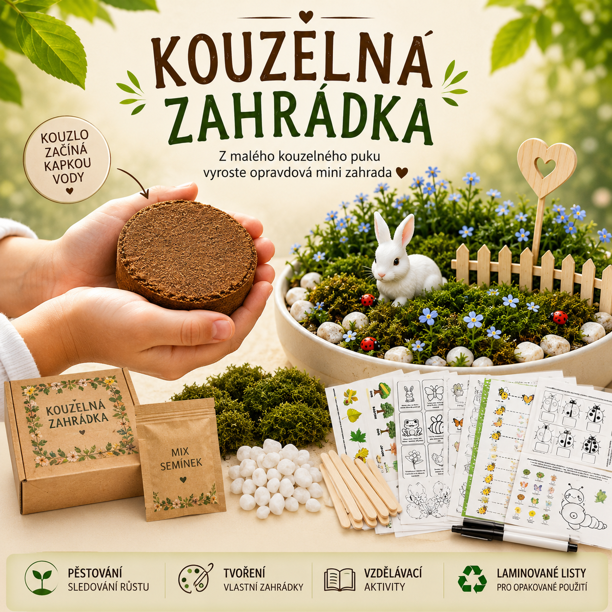 🌱 Kouzelná zahrádka | Pěstování, tvoření a výukové aktivity v jednom