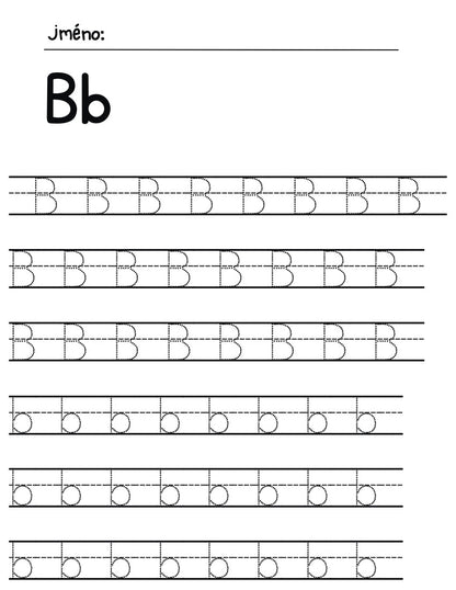 Pracovní listy pro děti – Abeceda, psaní a přiřazování (116 stran)